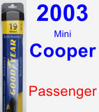 Passenger Wiper Blade for 2003 Mini Cooper - Assurance