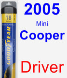 Driver Wiper Blade for 2005 Mini Cooper - Assurance