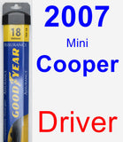 Driver Wiper Blade for 2007 Mini Cooper - Assurance