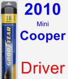 Driver Wiper Blade for 2010 Mini Cooper - Assurance