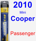 Passenger Wiper Blade for 2010 Mini Cooper - Assurance