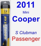 Passenger Wiper Blade for 2011 Mini Cooper - Assurance