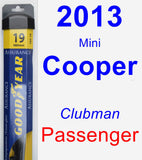 Passenger Wiper Blade for 2013 Mini Cooper - Assurance