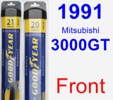 Front Wiper Blade Pack for 1991 Mitsubishi 3000GT - Assurance