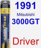 Driver Wiper Blade for 1991 Mitsubishi 3000GT - Assurance