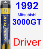 Driver Wiper Blade for 1992 Mitsubishi 3000GT - Assurance