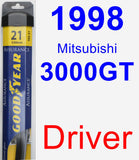 Driver Wiper Blade for 1998 Mitsubishi 3000GT - Assurance