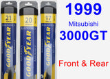 Front & Rear Wiper Blade Pack for 1999 Mitsubishi 3000GT - Assurance