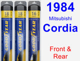 Front & Rear Wiper Blade Pack for 1984 Mitsubishi Cordia - Assurance