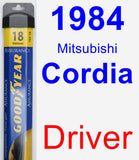 Driver Wiper Blade for 1984 Mitsubishi Cordia - Assurance