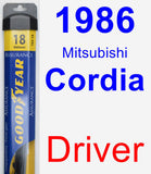 Driver Wiper Blade for 1986 Mitsubishi Cordia - Assurance