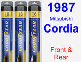 Front & Rear Wiper Blade Pack for 1987 Mitsubishi Cordia - Assurance