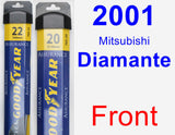 Front Wiper Blade Pack for 2001 Mitsubishi Diamante - Assurance