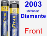 Front Wiper Blade Pack for 2003 Mitsubishi Diamante - Assurance