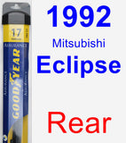 Rear Wiper Blade for 1992 Mitsubishi Eclipse - Assurance