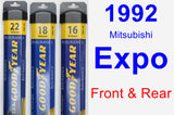 Front & Rear Wiper Blade Pack for 1992 Mitsubishi Expo - Assurance