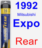 Rear Wiper Blade for 1992 Mitsubishi Expo - Assurance