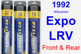 Front & Rear Wiper Blade Pack for 1992 Mitsubishi Expo LRV - Assurance