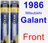 Front Wiper Blade Pack for 1986 Mitsubishi Galant - Assurance