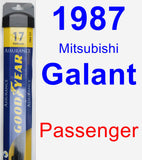 Passenger Wiper Blade for 1987 Mitsubishi Galant - Assurance