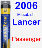 Passenger Wiper Blade for 2006 Mitsubishi Lancer - Assurance