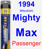 Passenger Wiper Blade for 1994 Mitsubishi Mighty Max - Assurance