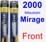 Front Wiper Blade Pack for 2000 Mitsubishi Mirage - Assurance