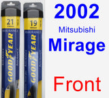 Front Wiper Blade Pack for 2002 Mitsubishi Mirage - Assurance