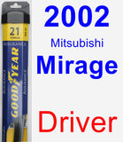 Driver Wiper Blade for 2002 Mitsubishi Mirage - Assurance