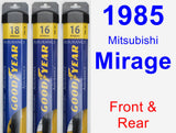 Front & Rear Wiper Blade Pack for 1985 Mitsubishi Mirage - Assurance