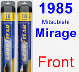 Front Wiper Blade Pack for 1985 Mitsubishi Mirage - Assurance