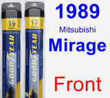 Front Wiper Blade Pack for 1989 Mitsubishi Mirage - Assurance