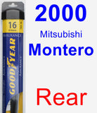 Rear Wiper Blade for 2000 Mitsubishi Montero - Assurance