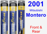 Front & Rear Wiper Blade Pack for 2001 Mitsubishi Montero - Assurance