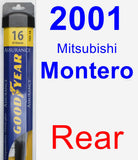 Rear Wiper Blade for 2001 Mitsubishi Montero - Assurance