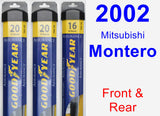 Front & Rear Wiper Blade Pack for 2002 Mitsubishi Montero - Assurance