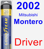 Driver Wiper Blade for 2002 Mitsubishi Montero - Assurance