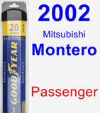 Passenger Wiper Blade for 2002 Mitsubishi Montero - Assurance