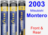 Front & Rear Wiper Blade Pack for 2003 Mitsubishi Montero - Assurance