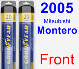 Front Wiper Blade Pack for 2005 Mitsubishi Montero - Assurance