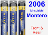 Front & Rear Wiper Blade Pack for 2006 Mitsubishi Montero - Assurance