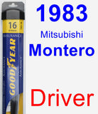 Driver Wiper Blade for 1983 Mitsubishi Montero - Assurance