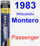 Passenger Wiper Blade for 1983 Mitsubishi Montero - Assurance