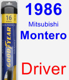 Driver Wiper Blade for 1986 Mitsubishi Montero - Assurance