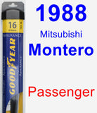 Passenger Wiper Blade for 1988 Mitsubishi Montero - Assurance