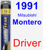 Driver Wiper Blade for 1991 Mitsubishi Montero - Assurance