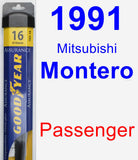 Passenger Wiper Blade for 1991 Mitsubishi Montero - Assurance