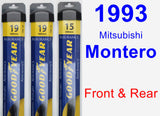 Front & Rear Wiper Blade Pack for 1993 Mitsubishi Montero - Assurance