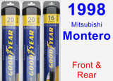 Front & Rear Wiper Blade Pack for 1998 Mitsubishi Montero - Assurance