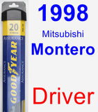 Driver Wiper Blade for 1998 Mitsubishi Montero - Assurance